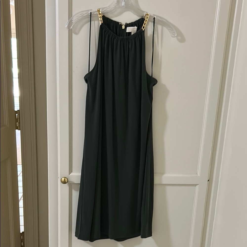 MICHAEL Michael Kors Black Halter Mini Sundress